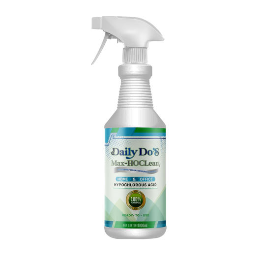 Daily Do's Hypochlorous Acid (HOCl) Cleaning Spray for Home & Office | 500ppm Professional Strength | Ready-to-Use with Sprayer | Alcohol-Free & Non-Staining | 1 Litre