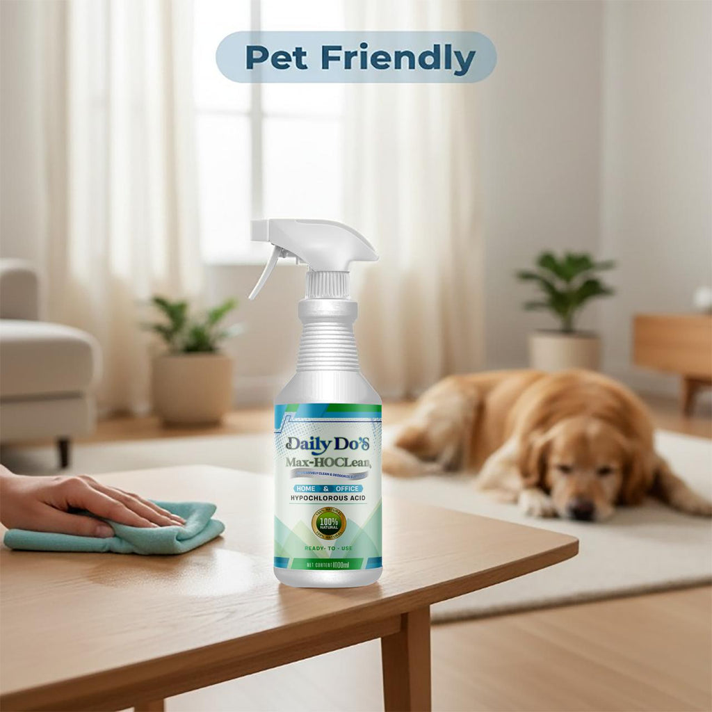 Daily Do's Hypochlorous Acid (HOCl) Cleaning Spray for Home & Office | 500ppm Professional Strength | Ready-to-Use with Sprayer | Alcohol-Free & Non-Staining | 1 Litre